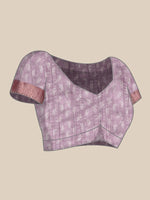 Thumbnail for Lavender Silk Blend Digital Print Floral Saree with Unstitched Blouse - Hiral Fashion - Distacart