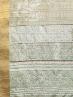 Thumbnail for Olive Silk Blend Digital Print Floral Saree with Unstitched Blouse - Hiral Fashion - Distacart