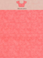 Thumbnail for Orange Pure Cotton Printed Floral Saree with Unstitched Blouse - Hiral Fashion - Distacart