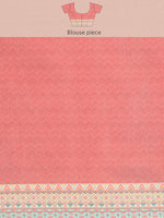 Thumbnail for Pink Pure Cotton Printed Floral Saree with Unstitched Blouse - Hiral Fashion - Distacart
