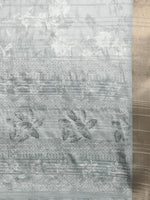 Thumbnail for Gray Silk Blend Digital Print Floral Saree with Unstitched Blouse - Hiral Fashion - Distacart