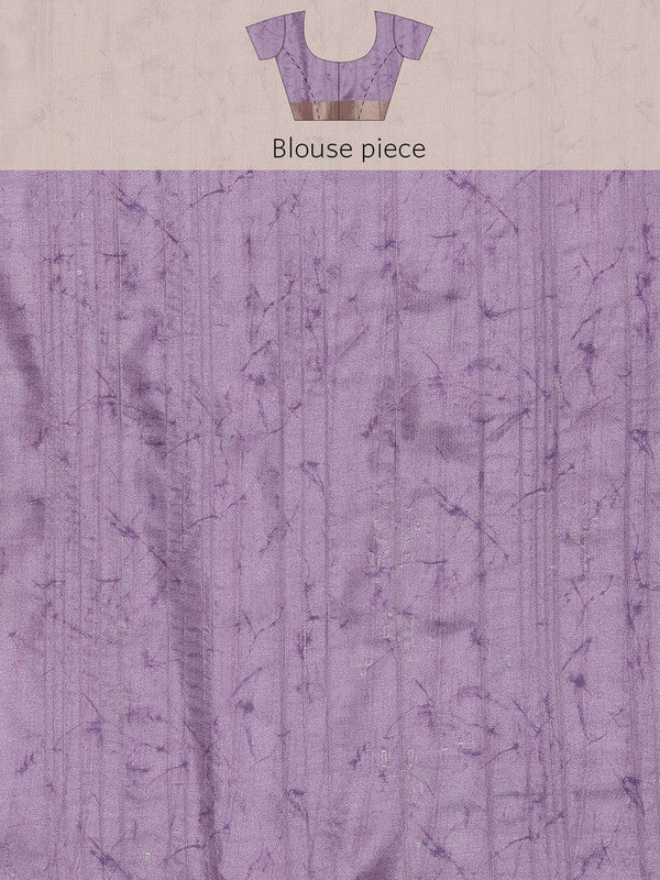 Lavender Silk Blend Digital Print Floral Saree with Unstitched Blouse - Hiral Fashion - Distacart
