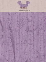 Thumbnail for Lavender Silk Blend Digital Print Floral Saree with Unstitched Blouse - Hiral Fashion - Distacart