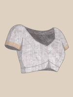 Thumbnail for Lavender Silk Blend Printed Geomatric Saree with Unstitched Blouse - Hiral Fashion - Distacart