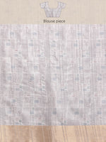 Thumbnail for Lavender Silk Blend Printed Geomatric Saree with Unstitched Blouse - Hiral Fashion - Distacart