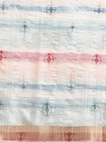 Thumbnail for Multicolor Silk Blend Printed Geomatric Saree with Unstitched Blouse - Hiral Fashion - Distacart