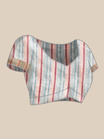 Thumbnail for Multicolor Silk Blend Printed Geomatric Saree with Unstitched Blouse - Hiral Fashion - Distacart