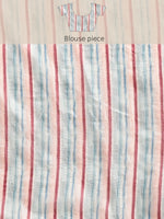 Thumbnail for Multicolor Silk Blend Printed Geomatric Saree with Unstitched Blouse - Hiral Fashion - Distacart