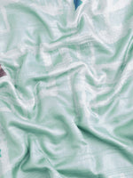 Thumbnail for Turquoise Silk Blend Printed Geomatric Saree with Unstitched Blouse - Hiral Fashion - Distacart