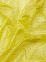 Thumbnail for Yellow Banarasi Silk Woven Zari Design Checked Saree with Unstitched Blouse - Hiral Fashion - Distacart
