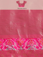 Thumbnail for Yellow Banarasi Silk Woven Zari Design Checked Saree with Unstitched Blouse - Hiral Fashion - Distacart