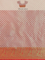 Thumbnail for Mustard Brocade Woven Zari Design Floral Saree with Unstitched Blouse - Hiral Fashion - Distacart