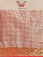 Thumbnail for Purple Brocade Woven Zari Design Floral Saree with Unstitched Blouse - Hiral Fashion - Distacart