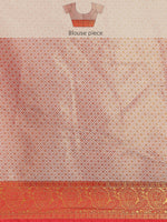 Thumbnail for Turquoise Brocade Woven Zari Design Floral Saree with Unstitched Blouse - Hiral Fashion - Distacart