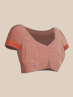 Thumbnail for Red Brocade Woven Zari Design Floral Saree with Unstitched Blouse - Hiral Fashion - Distacart