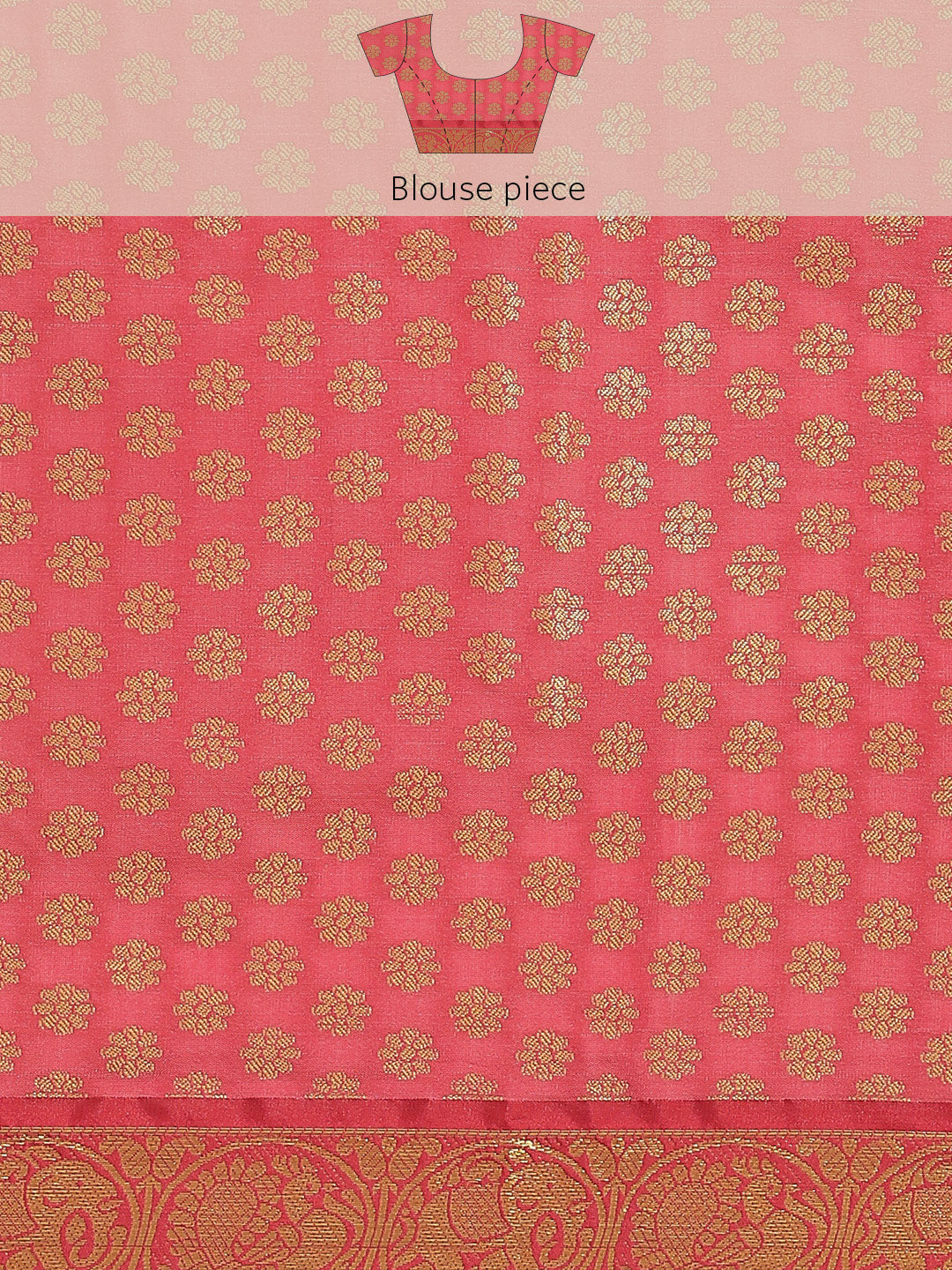 White Silk Blend Woven Zari Design Striped Saree with Unstitched Blouse - Hiral Fashion - Distacart