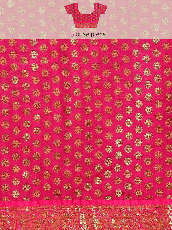 Black Silk Blend Woven Zari Design Striped Saree with Unstitched Blouse - Hiral Fashion - Distacart