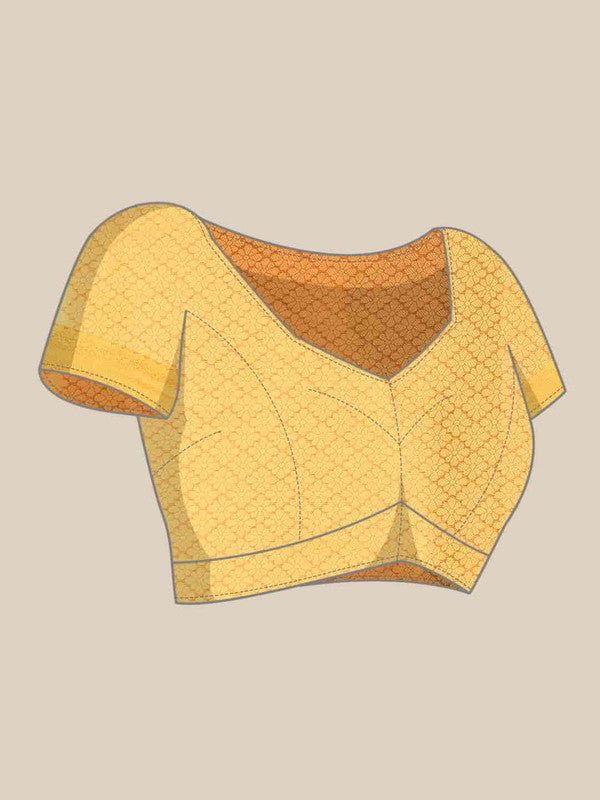 Beige Jute Silk Embellished Geomatric Saree with Unstitched Blouse - Hiral Fashion - Distacart