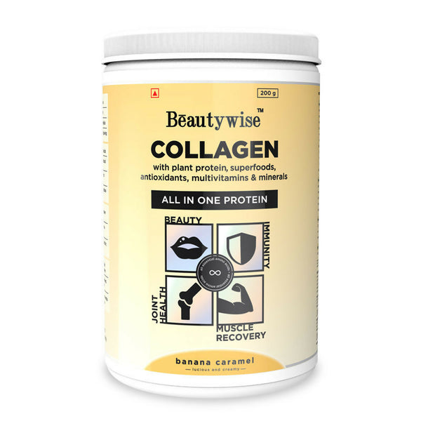 Beautywise All In One Collagen Proteins - Banana Caramel - Distacart