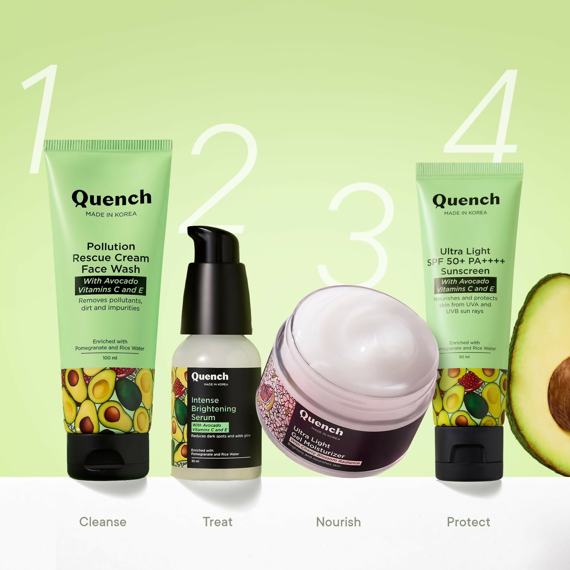 Quench Vitamin E Ultra Light SPF 50+ PA++++ Sunscreen for Glowing Skin - Korean Skincare - Distacart