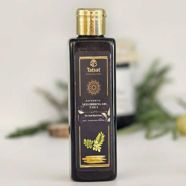 Tatsat Neelibhringadi Classical Ayurvedic Hair Oil For Lush Black Hair - Distacart