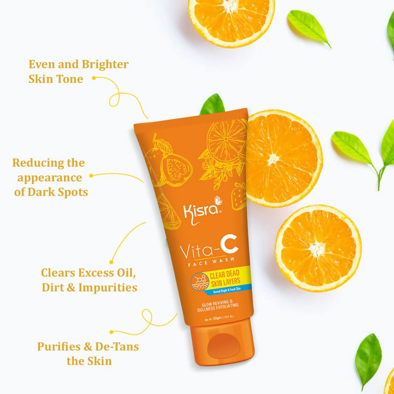 Kisra Vita-C Daily Glow Natural Face Wash - Distacart