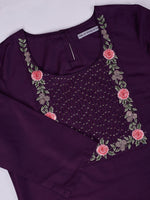 Thumbnail for Ode by House of Pataudi Women Embroidered Straight Kurta - Distacart