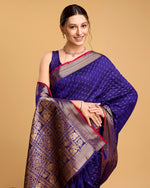 Thumbnail for Vedant Vastram Soft Litchi Silk Banarasi Silk Saree - Violate - Distacart