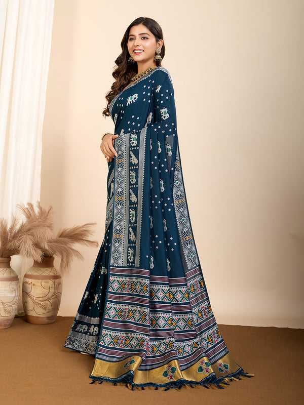 Vedant Vastram Maslin Dola Silk Kanjeevaram Silk Saree - Morpich - Distacart