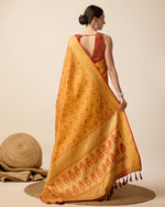 Thumbnail for Vedant Vastram Soft Litchi Silk Kanjeevaram Silk Saree - Mustard - Distacart