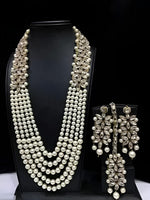 Thumbnail for Jewel City Regal Pearl Necklace and Earring Set - Elegant Bridal Jewelry