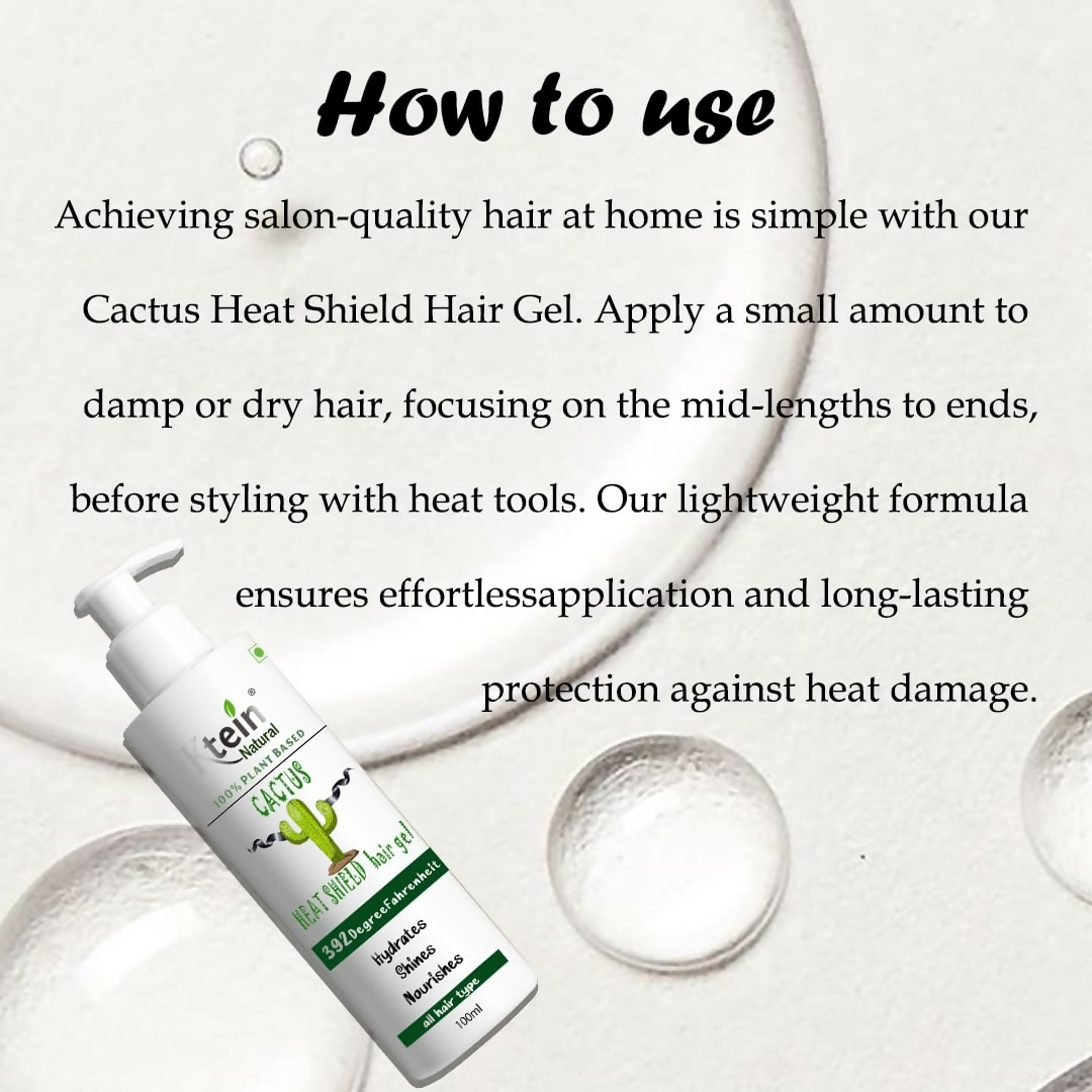 Ktein Cactus Heat Gel: 392°F Ultimate Heat Defense & Luscious Hair - Distacart