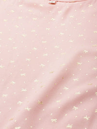 Thumbnail for Ahalyaa Women Pink Rayon Golden Ethnic Print Tunic