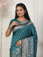 Thumbnail for Astita Lichi Silk Rama Saree