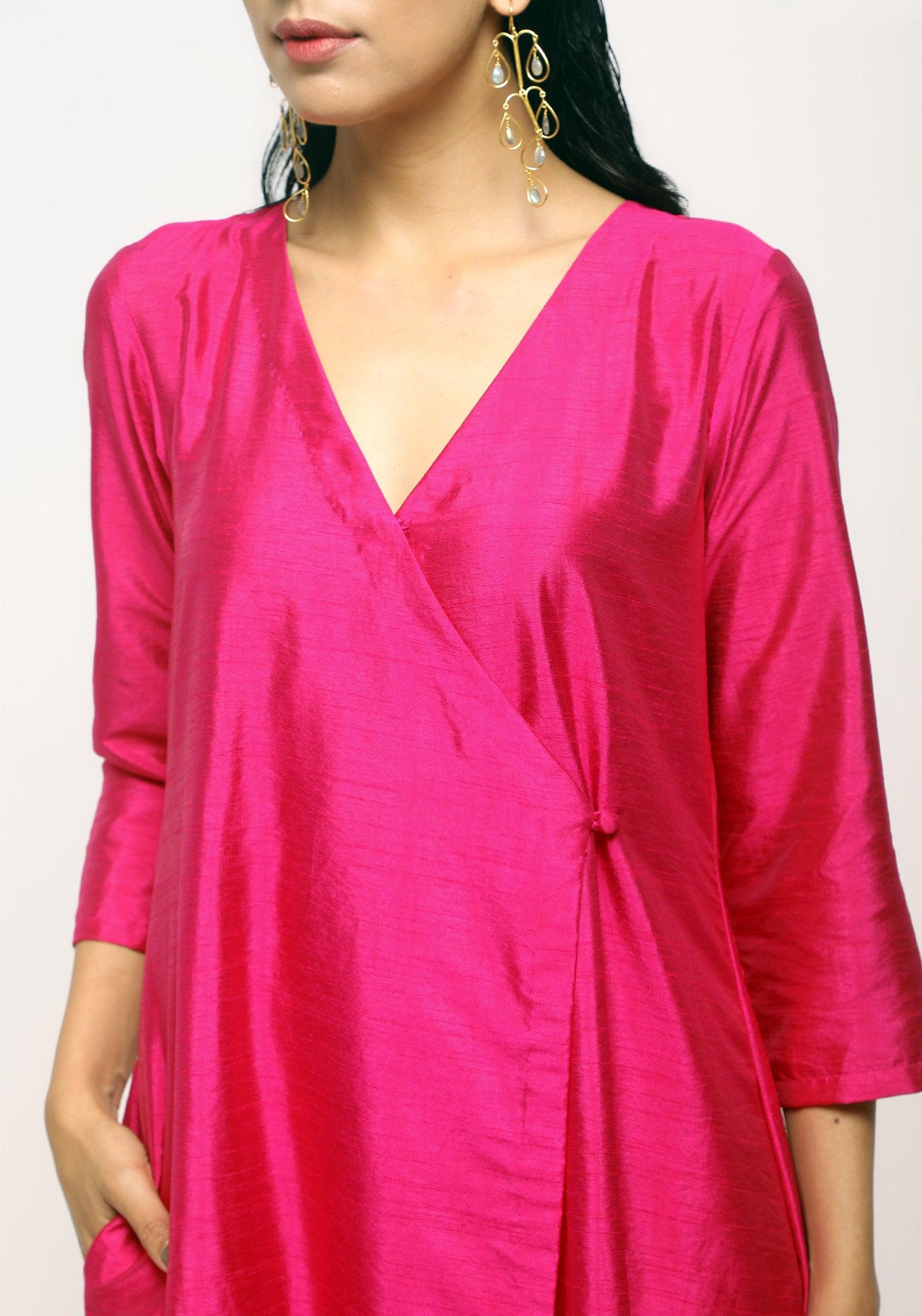 trueBrowns Pink Angrakha Foil Pant - Distacart
