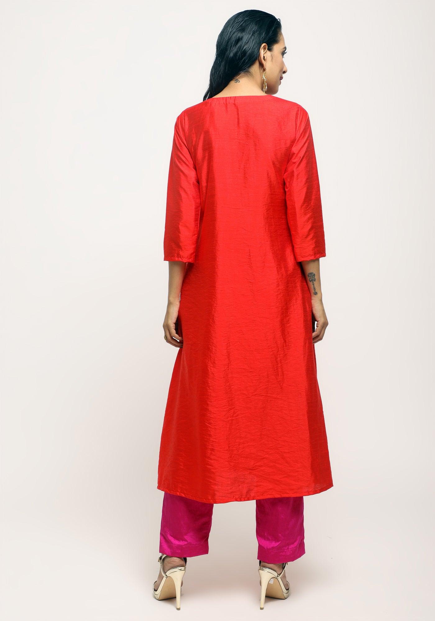trueBrowns Orange Foil Angrakha Set - Distacart