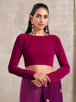 Thumbnail for trueBrowns Pink Velvet Lace Blouse - Distacart