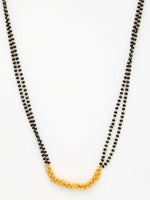 Thumbnail for NVR Women's Gold-Polished Black Beaded Mangalsutra - Distacart