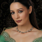 Thumbnail for Kundan and Daimond Neckpiece (Gold) - Ruby Raang - Distacart