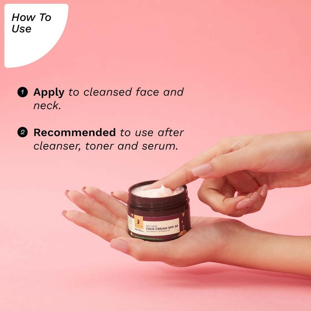 Pilgrim Red Vine Face Cream SPF 30 with Vitamin C & Rosehip Oil (PA+++) - Distacart