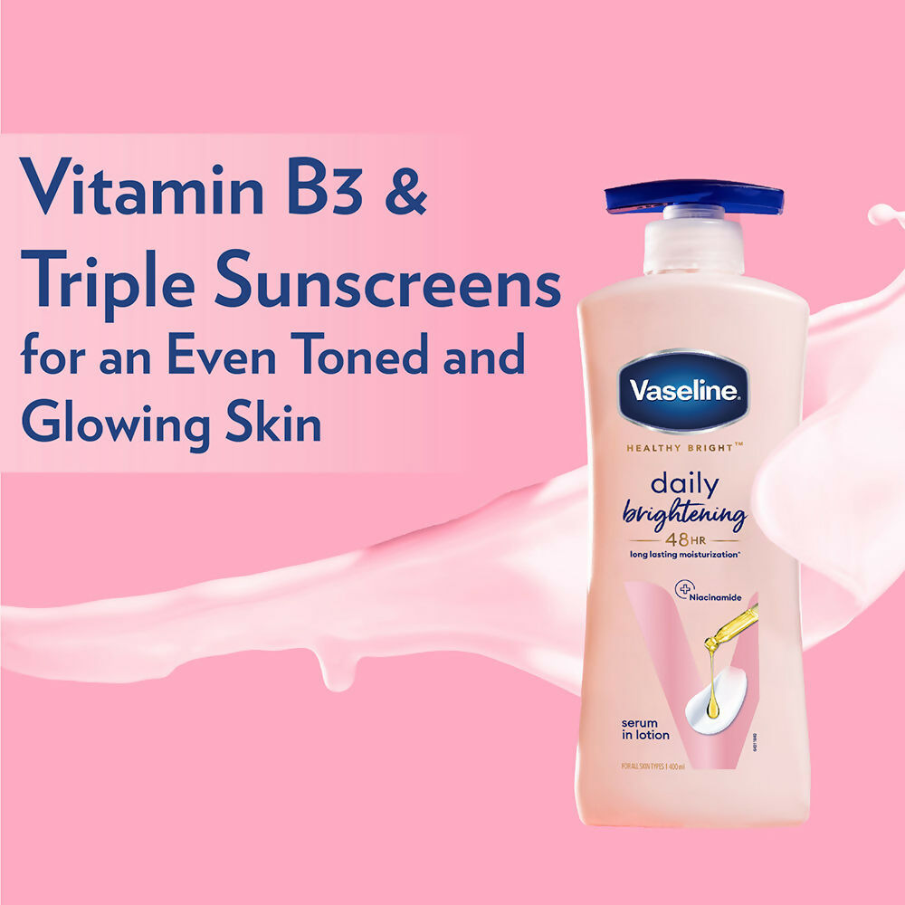 Vaseline Healthy Bright Daily Brightening Body Lotion & Gluta-Hya Overnight Radiance Serum-In-Lotion Combo
