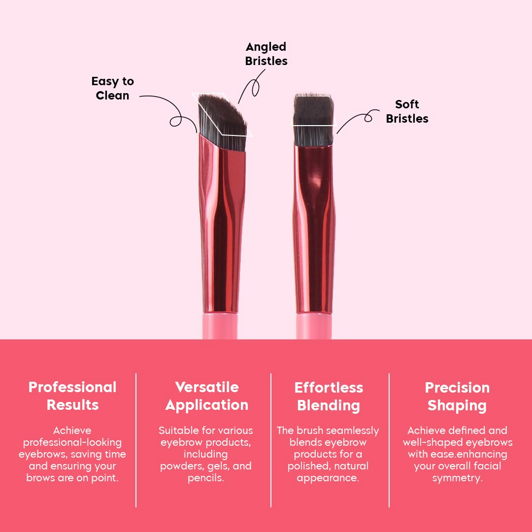 Gleva Multi-Function Eyebrow Brush - Pink - Distacart