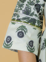Thumbnail for Aramya Flared Soft Cotton Block Print Women's Kurta - Off White - Distacart