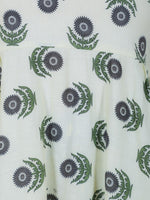 Thumbnail for Aramya Flared Soft Cotton Block Print Women's Kurta - Off White - Distacart