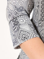 Thumbnail for Aramya High Low Soft Cotton Patchwork Print Women's Kurta - Black - Distacart