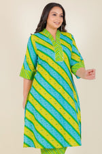 Thumbnail for Aramya Straight Soft Cotton Bandhani Print Women's Kurta - Green - Distacart