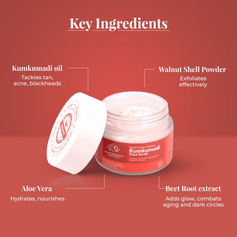 Earthraga Kumkumadi Face Scrub - Distacart