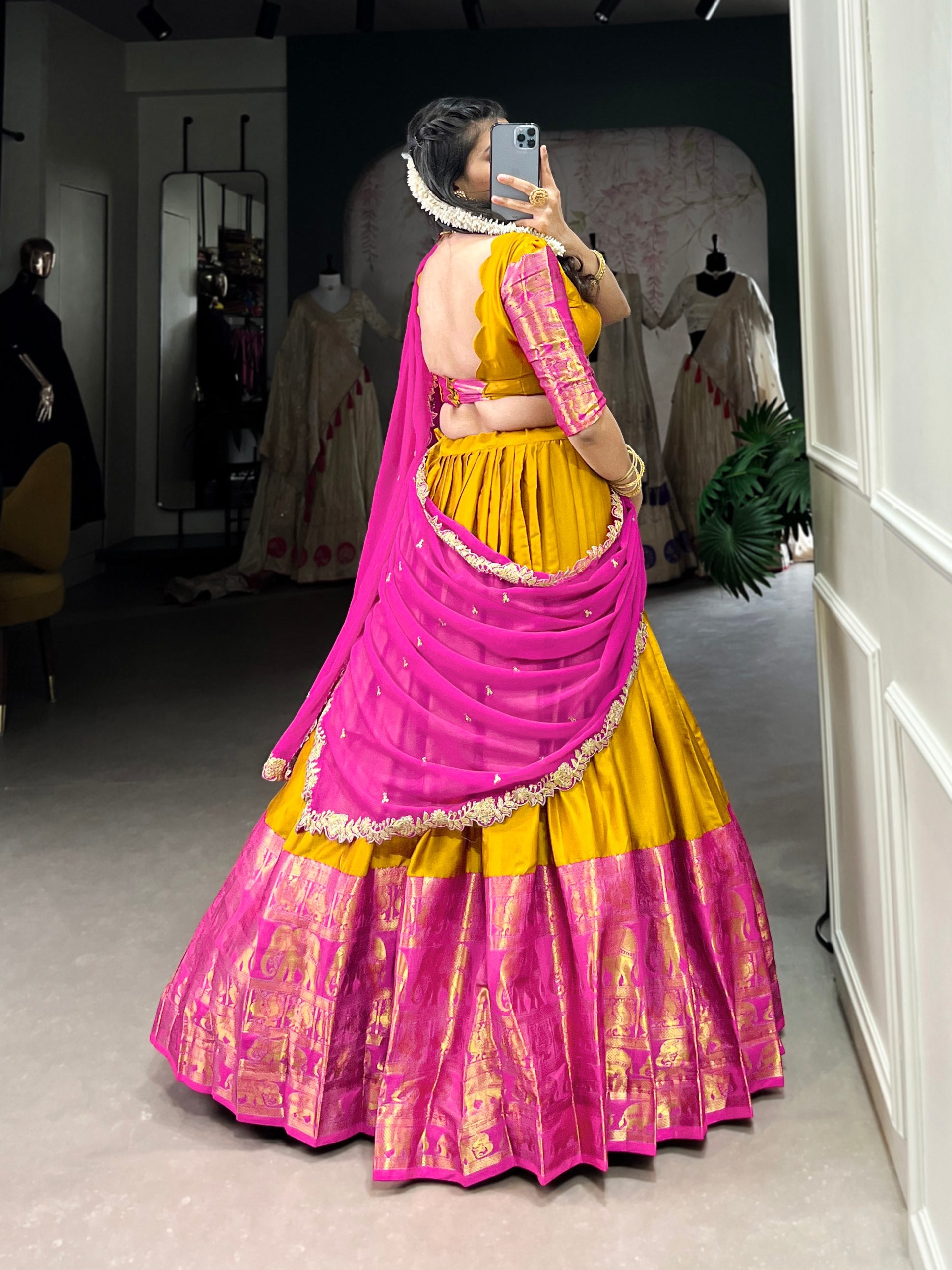 Lehenga Mart Designer Wedding Lehenga Choli For Women - Mustard - Distacart