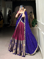 Thumbnail for Lehenga Mart Designer Wedding Lehenga Choli For Women - Purple - Distacart