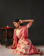 Thumbnail for Joban Fashion Cream Silk Woven Durga Puja Saree